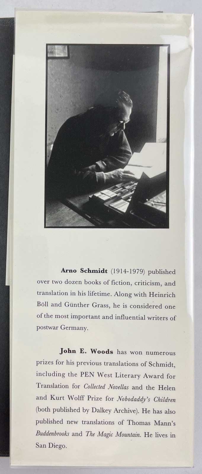 Collected Stories, Arno Schmidt, 1996, 1st Edition in English Short Stories HCDJ