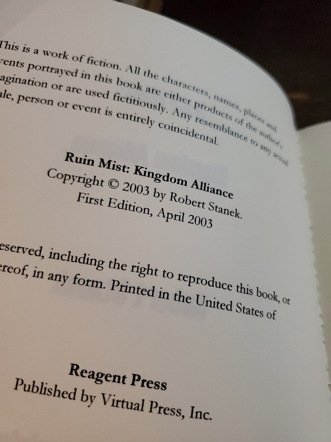 Kingdom Alliance, Book 3 (Ruin – VERY GOOD