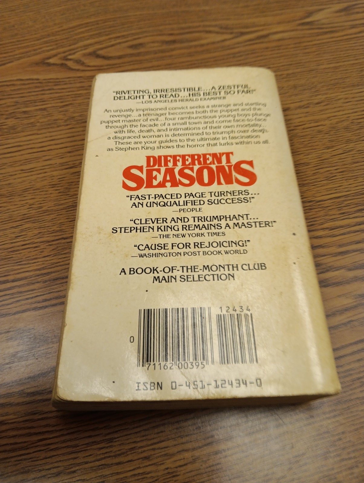 DIFFERENT SEASONS by Stephen King (1983) 1st Edition/1st Printing Softcover!!!