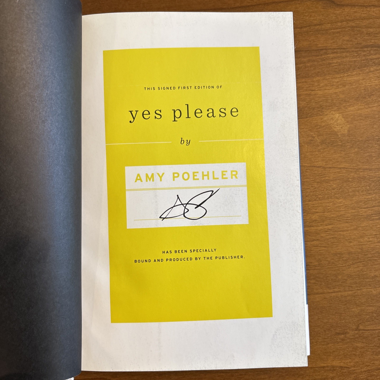 Amy Pohler Yes Please Book Signed First Edition!