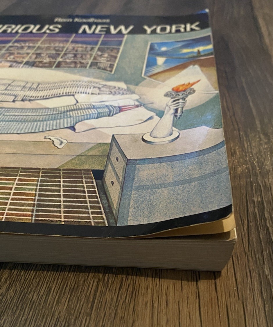 Delirious New York by Rem Koolhaas, first edition paperback