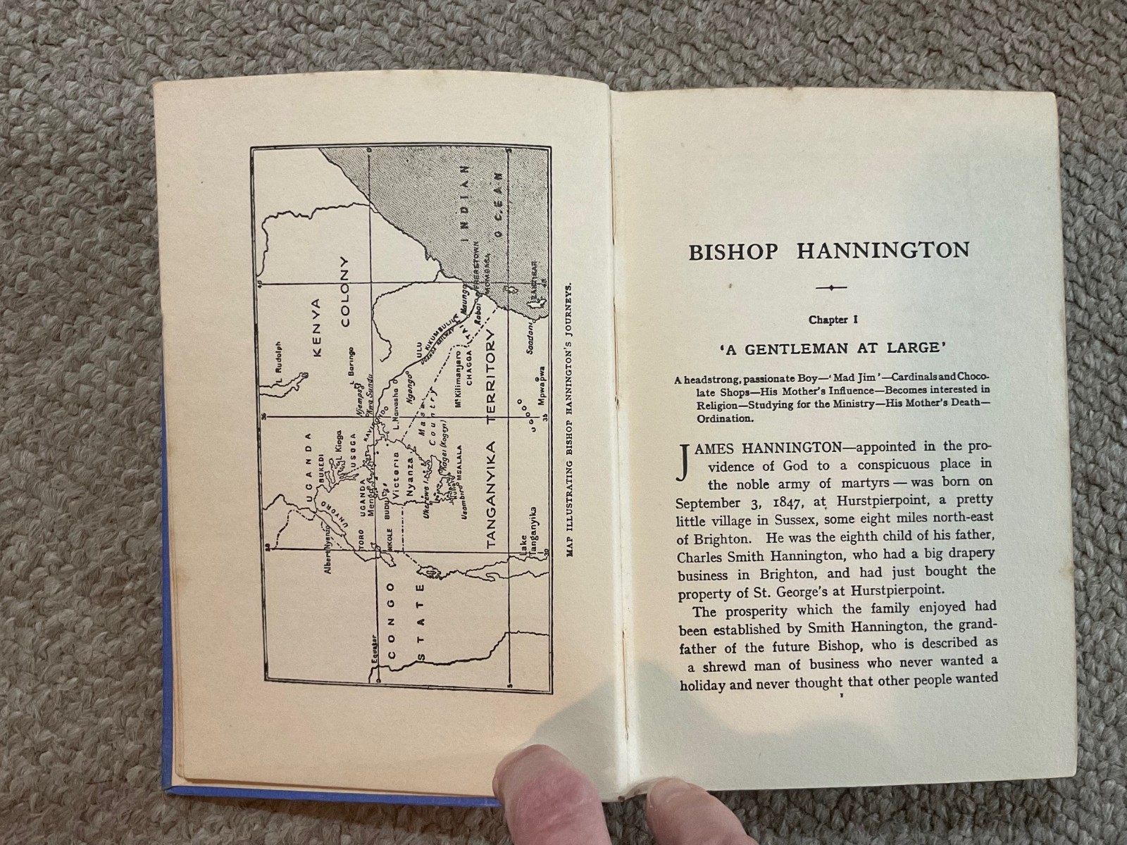 vintage Bishop Hannington book . missionary hero . W G Berry M.A. . 184 pages