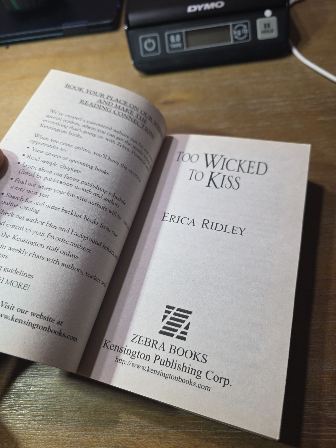 Too Wicked to Kiss, Erica Ridley, 2010, Uk- a Format Paperback, 1st Edition