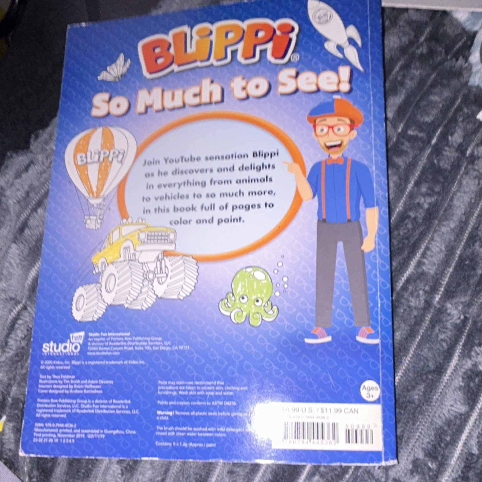 Blippi So Much to See! Coloring & Activity Book w/ Paint Set, TPB 2020 Ages 4-8