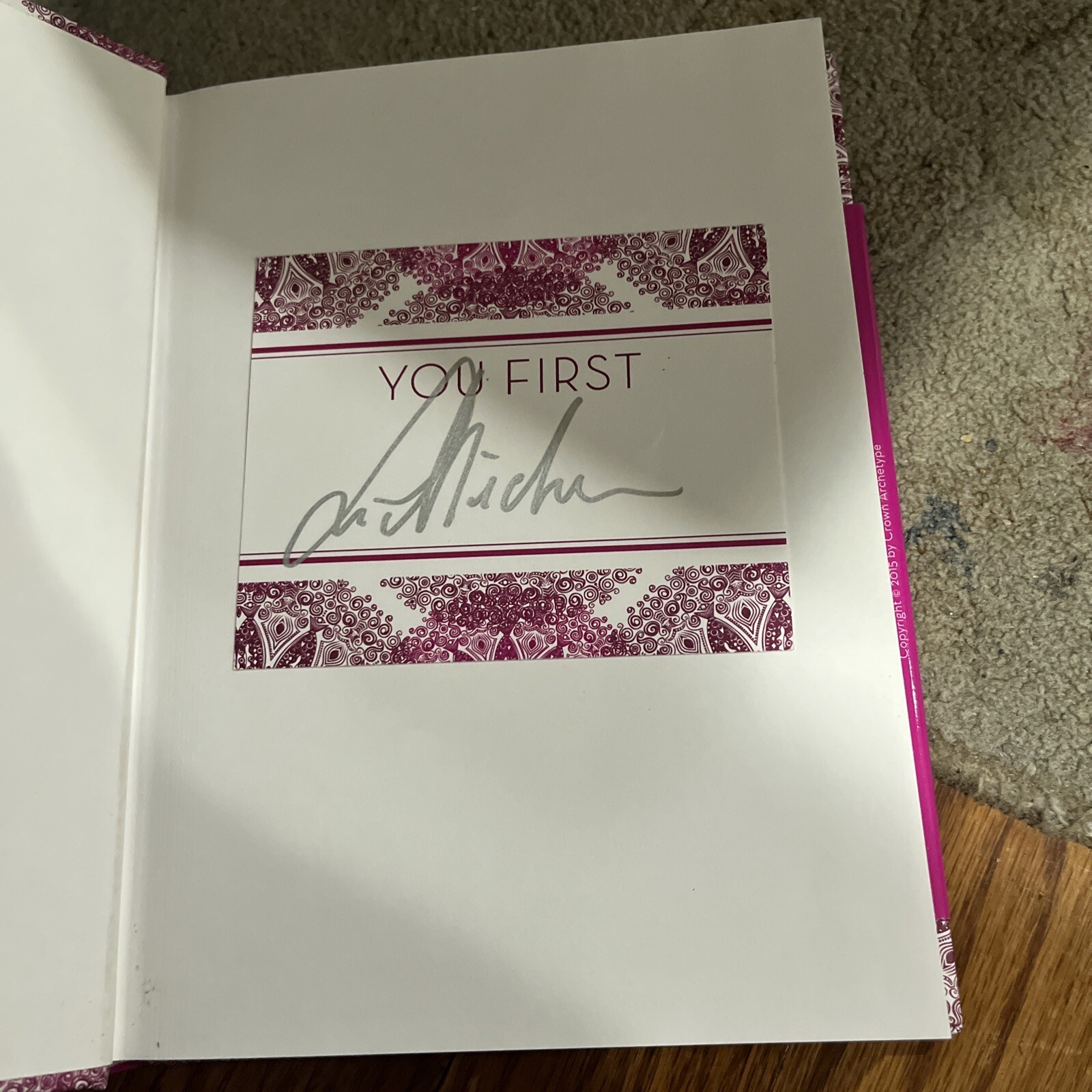 SIGNED Lea Michele You First Glee 1st/1st HB Autographed Book Plate First Ed