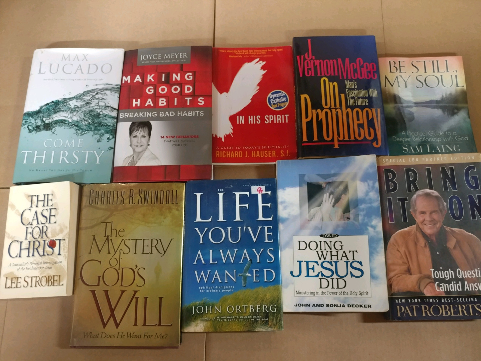 Lot of 5 Pounds LBs Christian Prayer Bible Jesus Theology Pray Books RANDOM*MIX