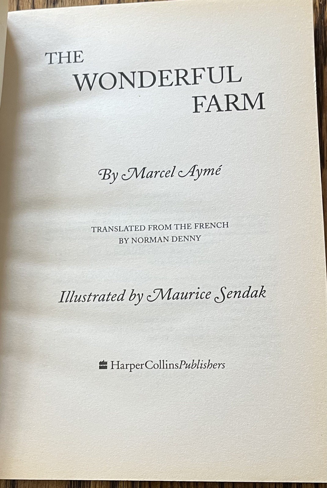 THE WONDERFUL FARM : by Marcel Ayme : illus Maurice Sendak : vintage
