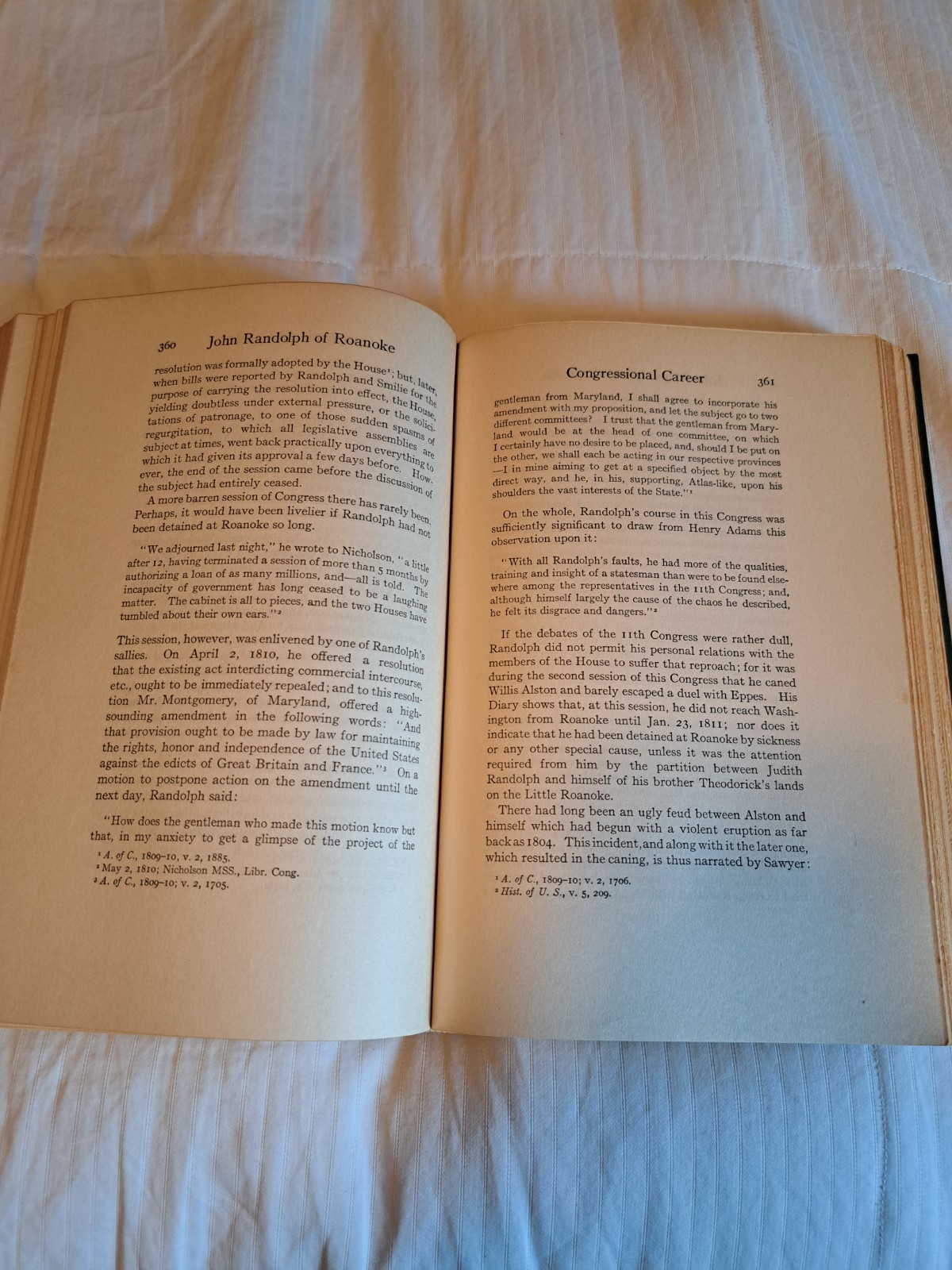 1922 John Randolph of Roanoke 2 Vol Set – William Cabell Bruce – TLS Letter