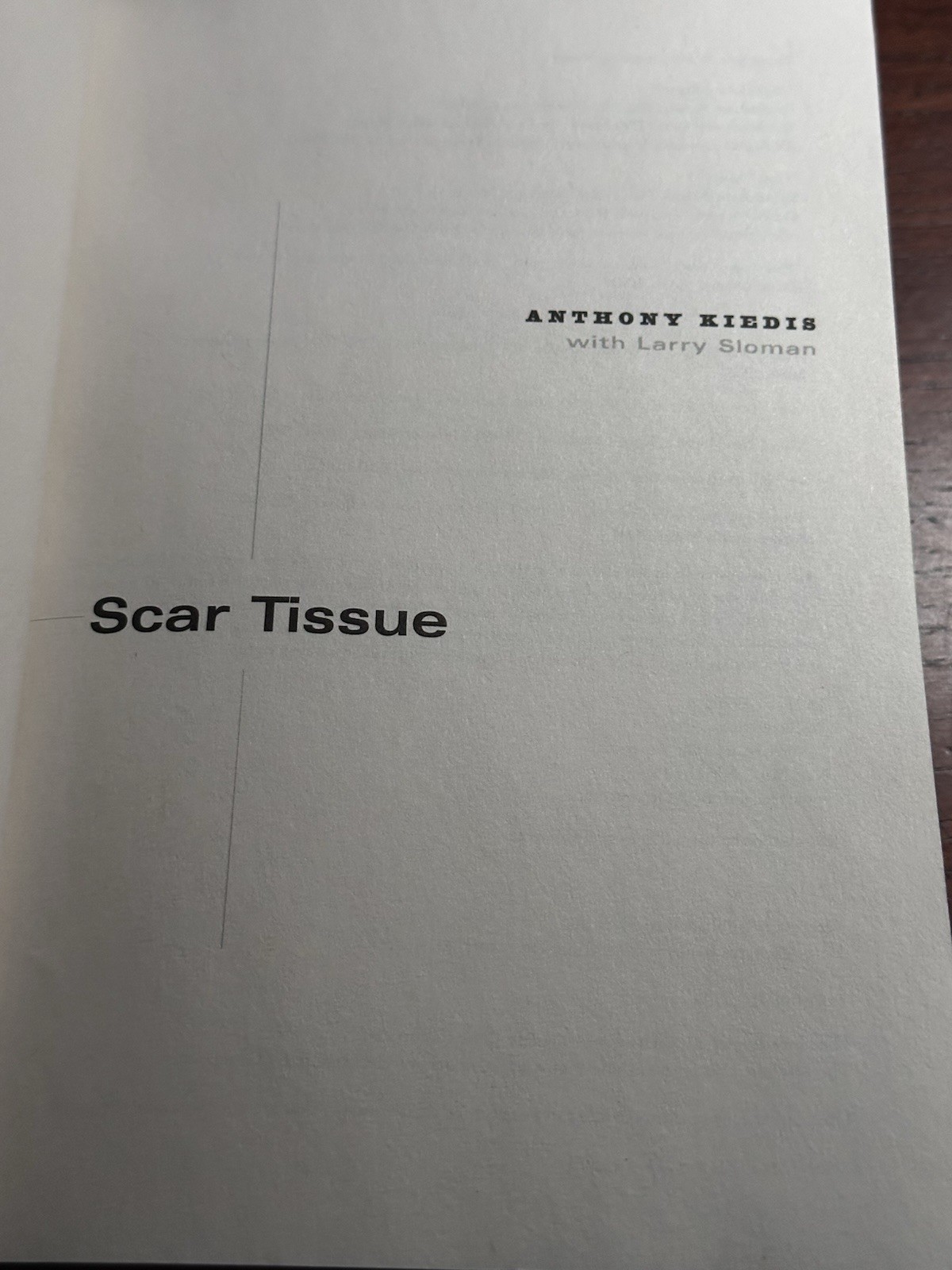 Scar Tissue – Anthony Kiedis with Larry Sloman PB 2014