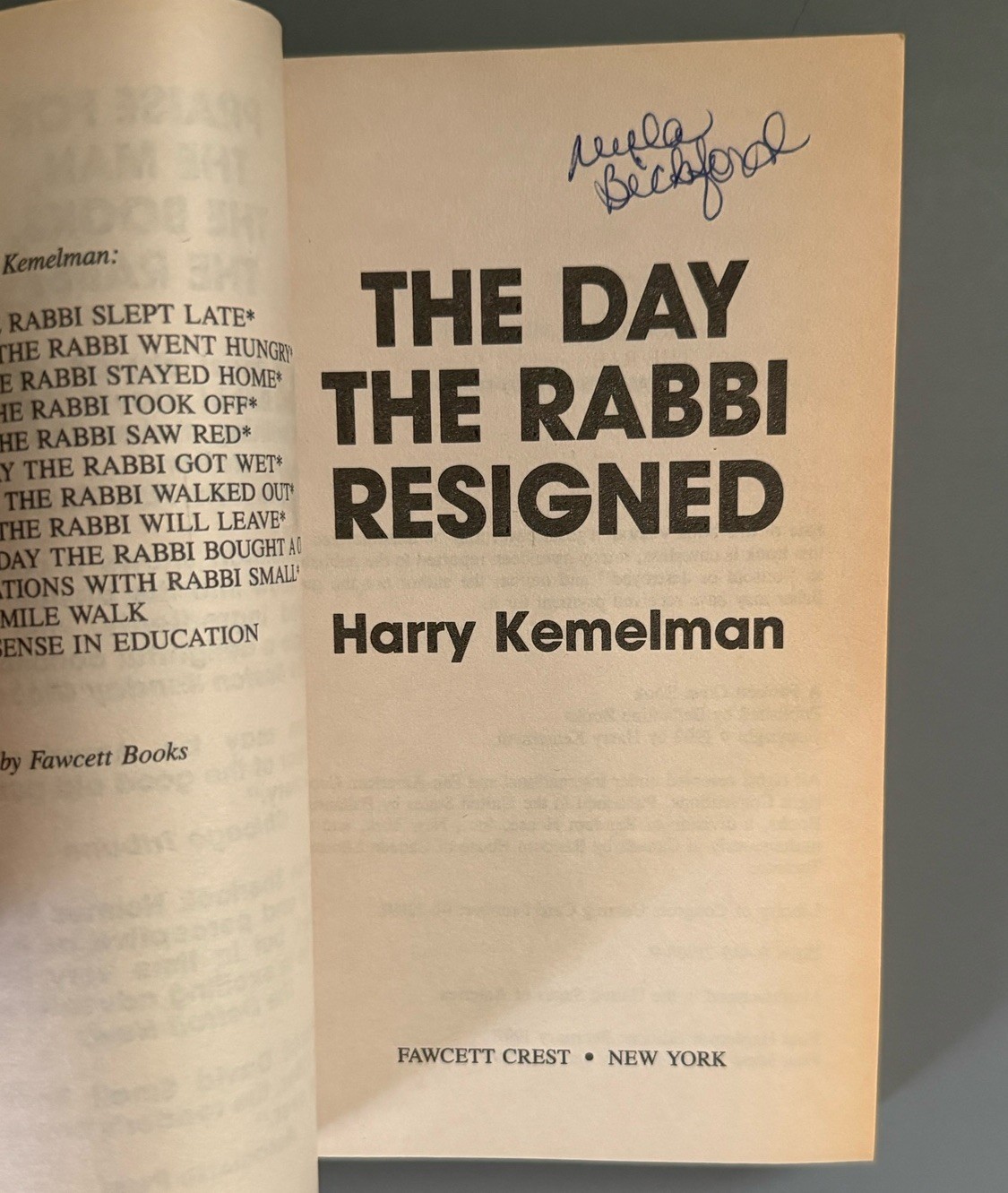 Lot 10 Harry Kemelman Rabbi Small Paperback Books Mysteries Vintage 1980s 1990s