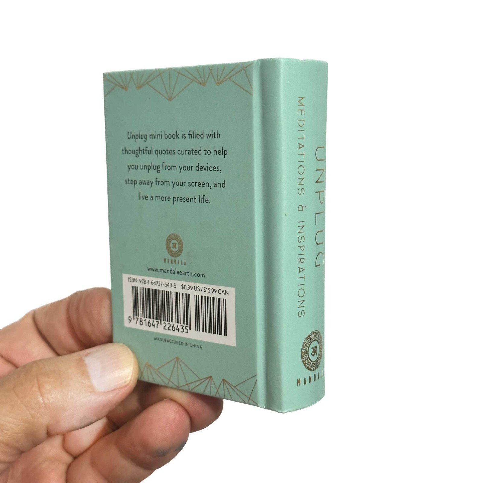 new 2022 Unplug Mini Book Meditations and Inspirations, hardcover 256 pages