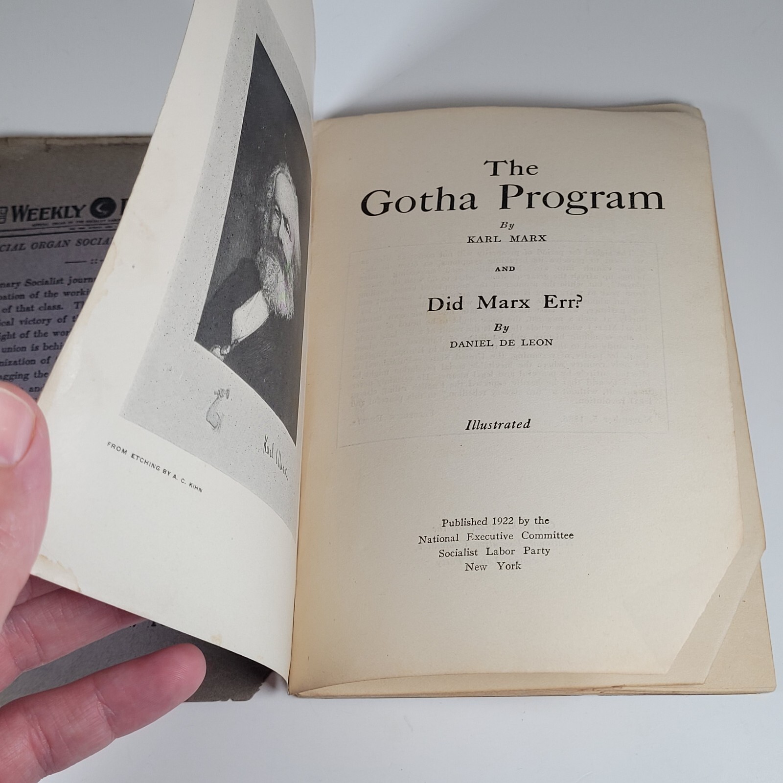 The Gotha Program by Karl Marx New York Labor News 1922 Lots of Wear Rare HTF
