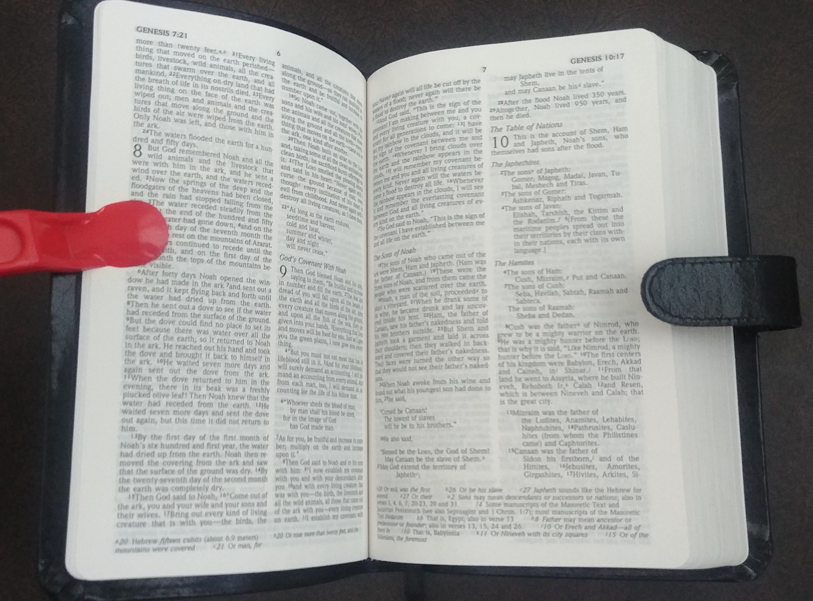 Premium Bonded Leather NIV Compact Thinline Bible Black – Red Letter – Ribbon