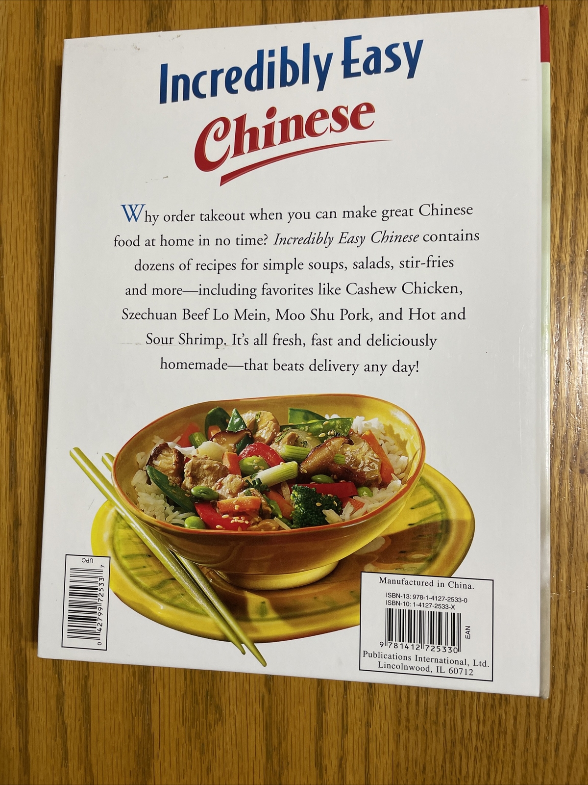 Incredibly Easy Chinese Spiral Hardcover Cookbook 160 Pages