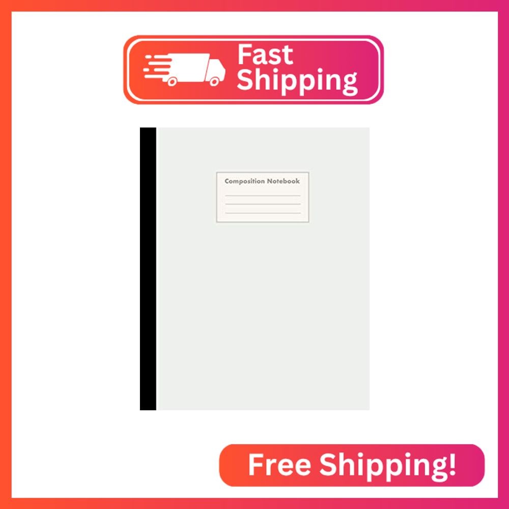Composition Notebook: Linen White, College Ruled, 110 pages – Stylish Classic Jo