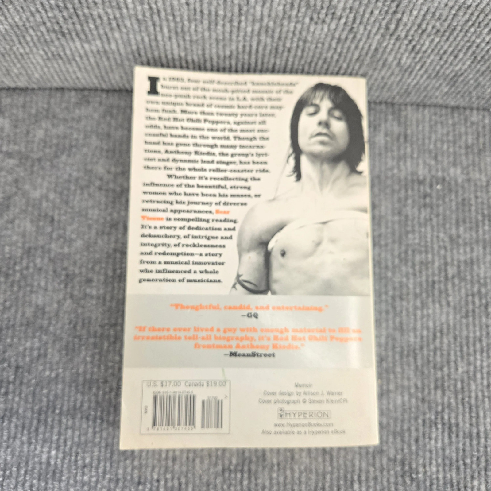 Scar Tissue Paperback Anthony Kiedis Red Hot Chili Peppers