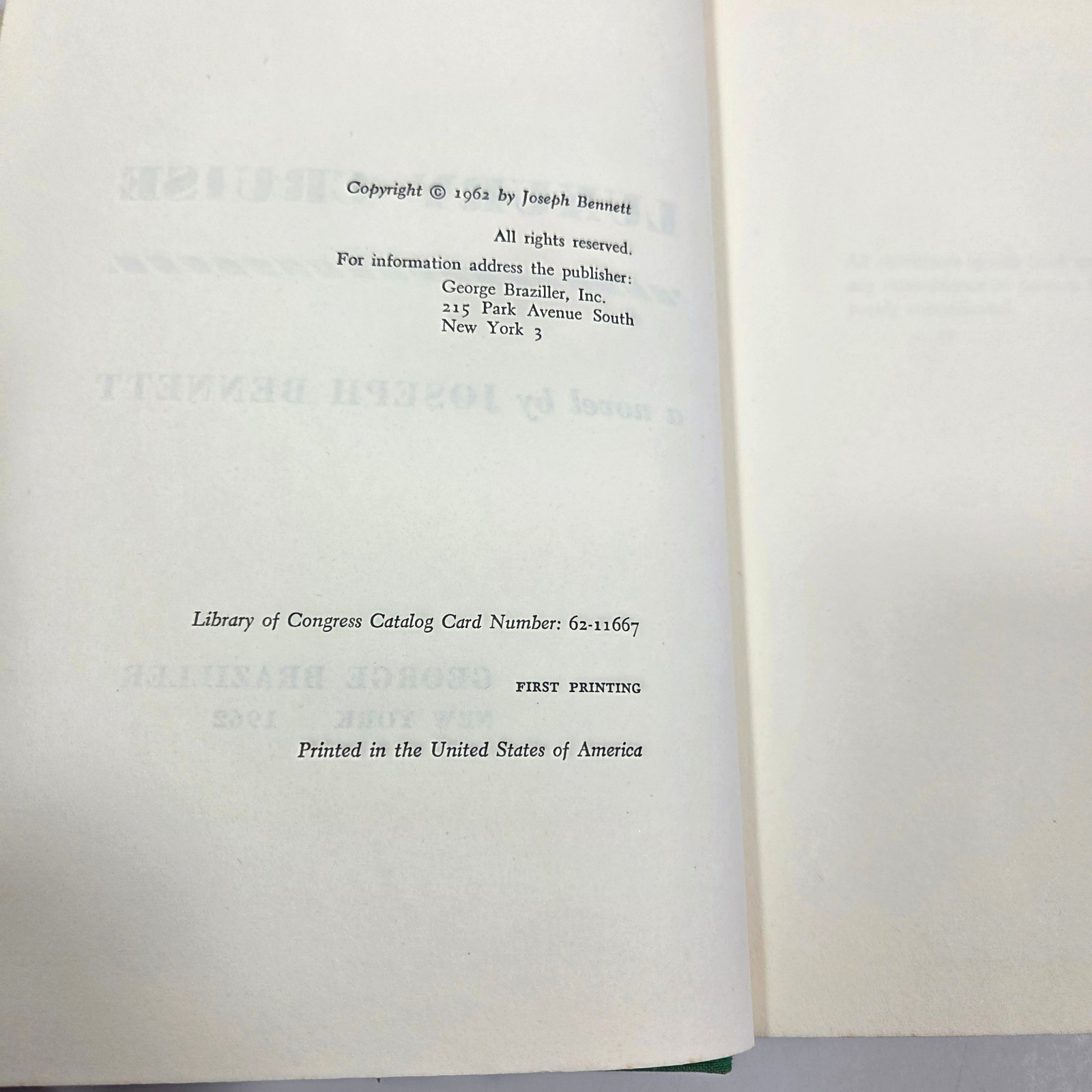 SIGNED Luxury Cruise Joseph Bennett 1962 HC DJ First Edition 1st Printing