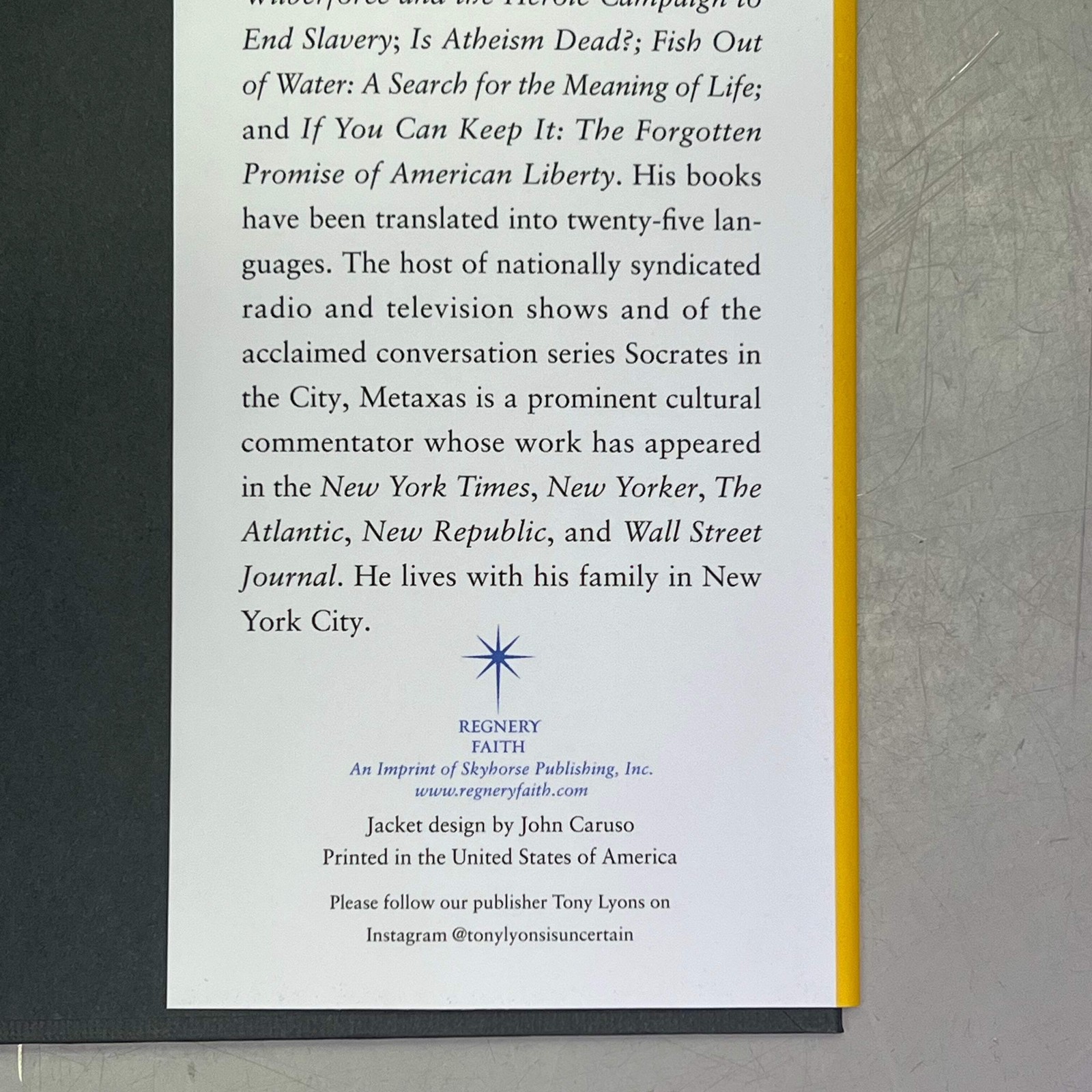 RELIGIONLESS CHRISTIANITY Gods Answer To Evil By Eric Metaxas Hardback Book