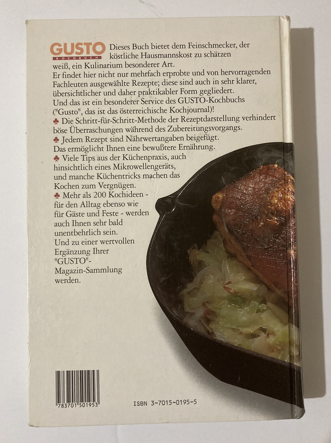 Gusto Kochbuch Fur Beste Hausmanns Kost 9.5″x6″ in size