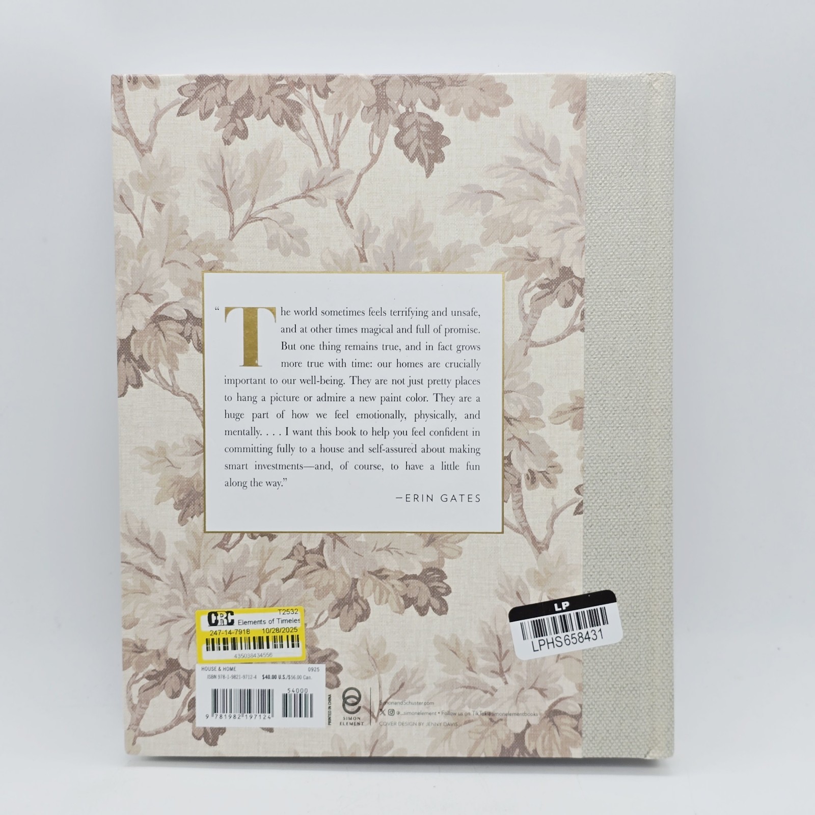 Elements of Timeless Style: Creating a Forever Home Hardcover