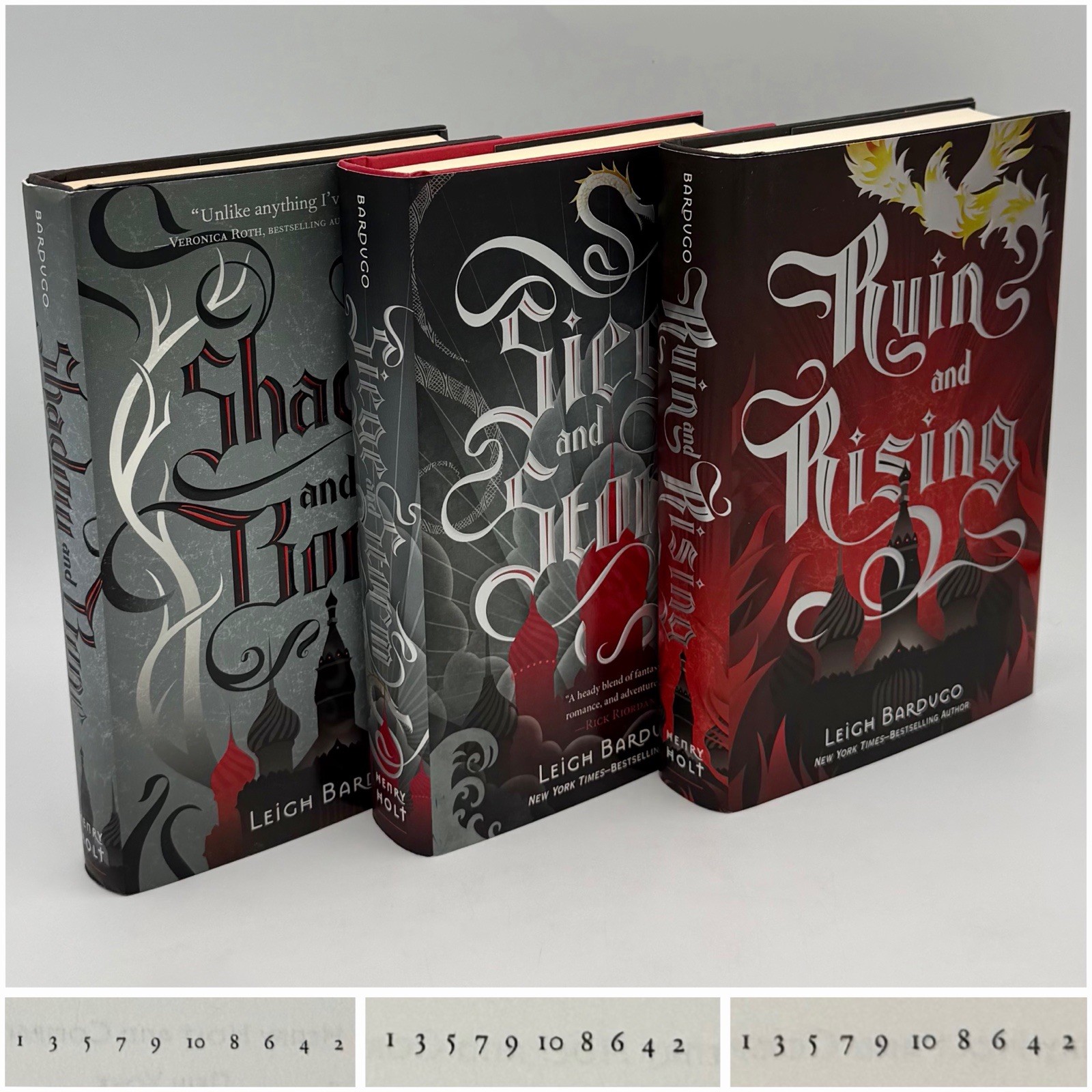 Shadow & Bone / Grisha trilogy – Leigh Bardugo (1st edition 1st print HC set)
