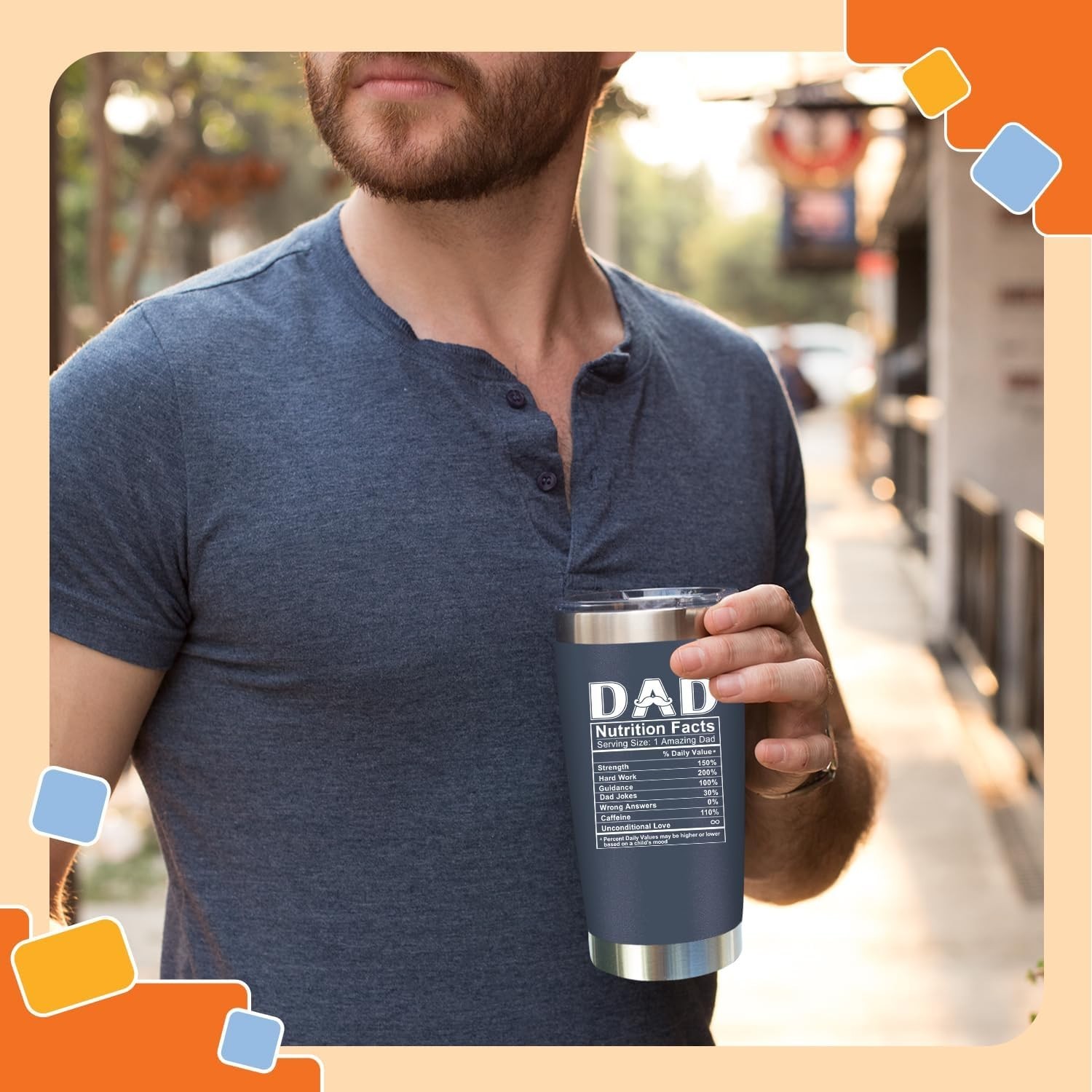 Insulated 20 oz Dad Tumbler – Perfect Gift from Daughter or Son for Father’s Day