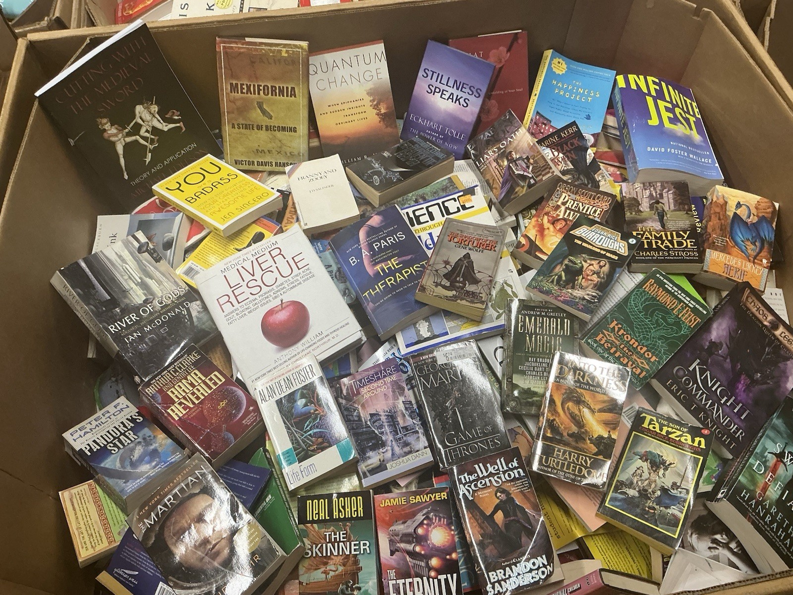 10 Pound Book Lot: Choose Your Genre-Fiction Nonfiction Kids Self-Help History
