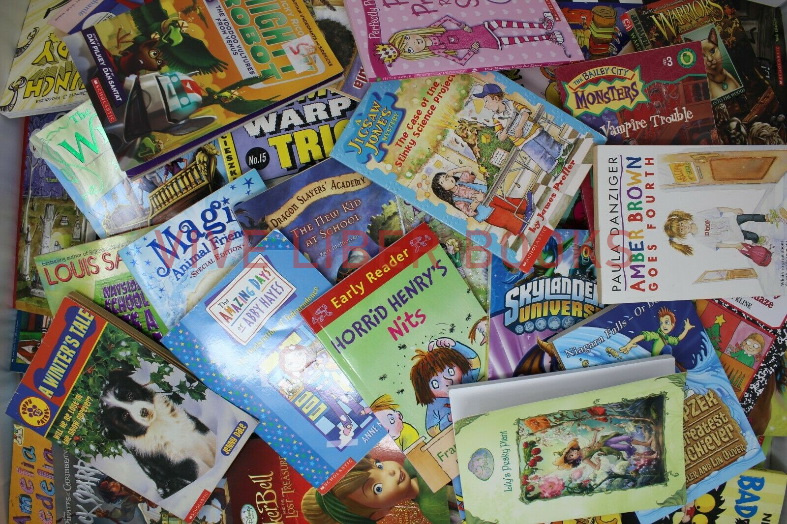 Bulk/Huge Lot of 100 of Children’s Kids Chapter Books – Random – Free Shipping!