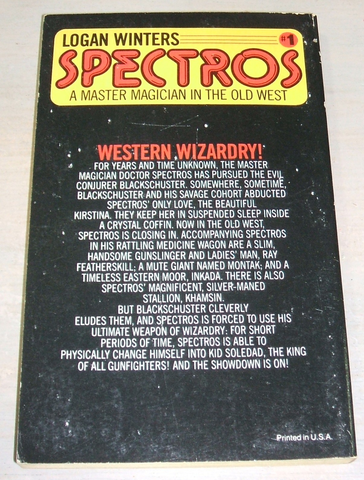Silverado book #1 in the Spectros Series by Logan Winters 1981 1st Fine unread