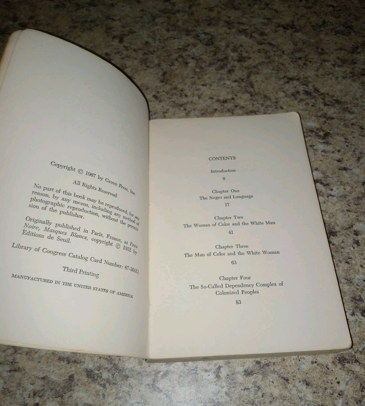 Black Skin White Masks Frantz Fanon 1967 3rd Print GROVE PRESS Vintage Book