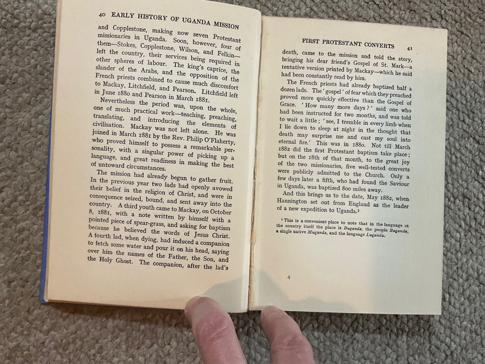 vintage Bishop Hannington book . missionary hero . W G Berry M.A. . 184 pages