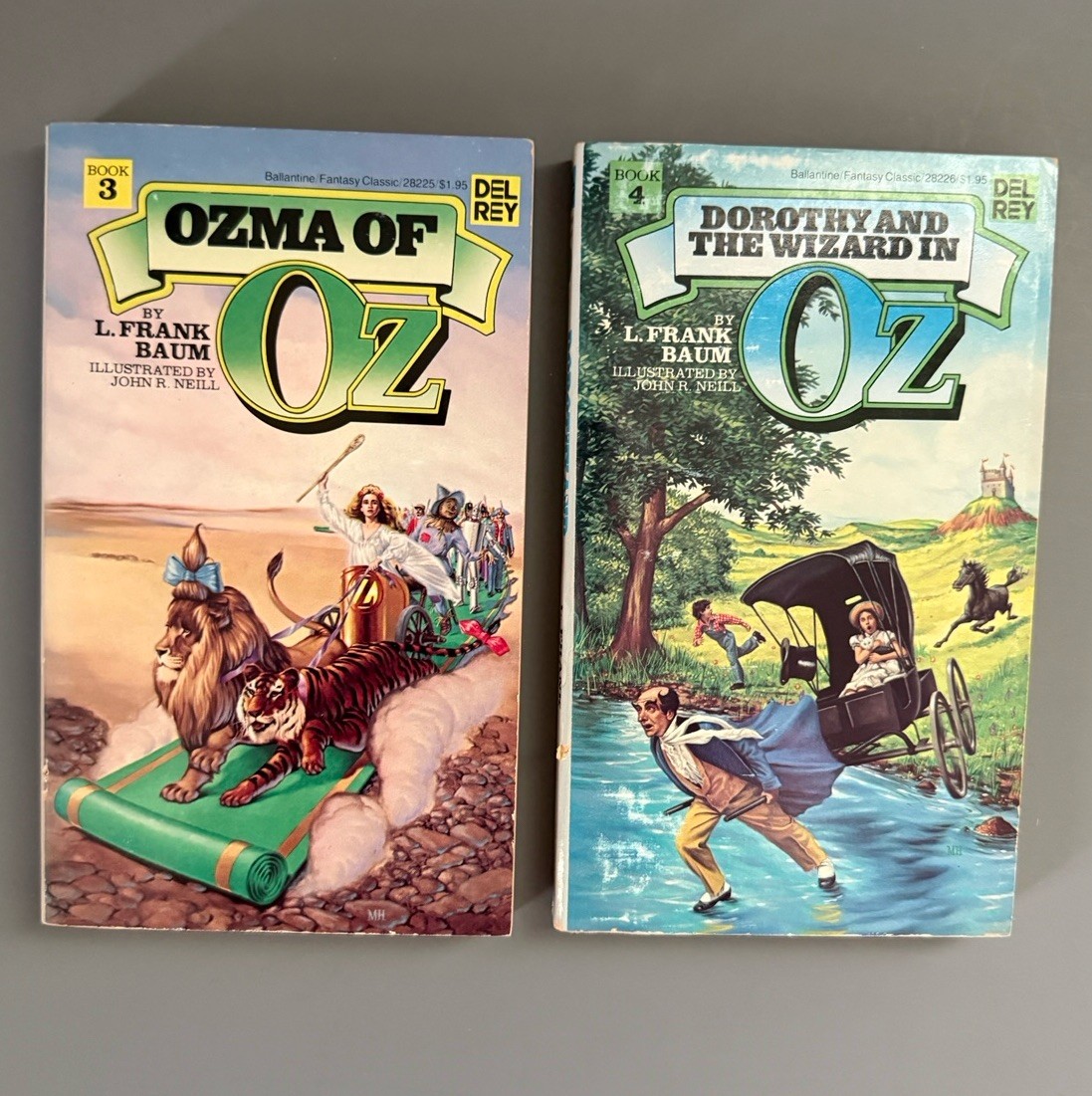 Series 1-7 Frank L Baum Wizard Of Oz Books Del Rey Paperbacks 1979 Ballantine