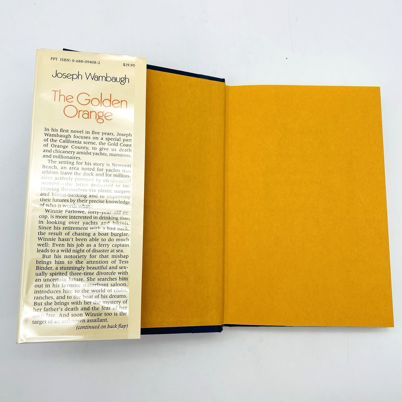 SIGNED The Golden Orange Joseph Wambaugh 1st Ed 1st Print Hardcover DJ