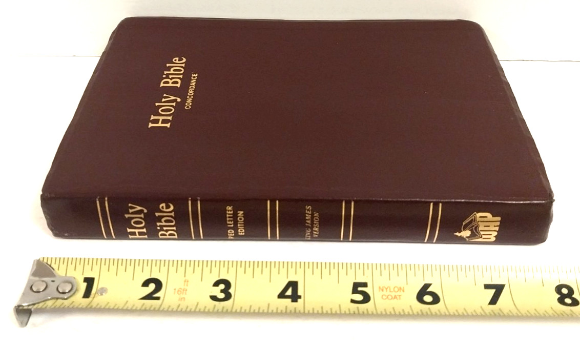 Holy Bible Concordance KJV Red Letter 1973 Burgandy Word Aflame Press
