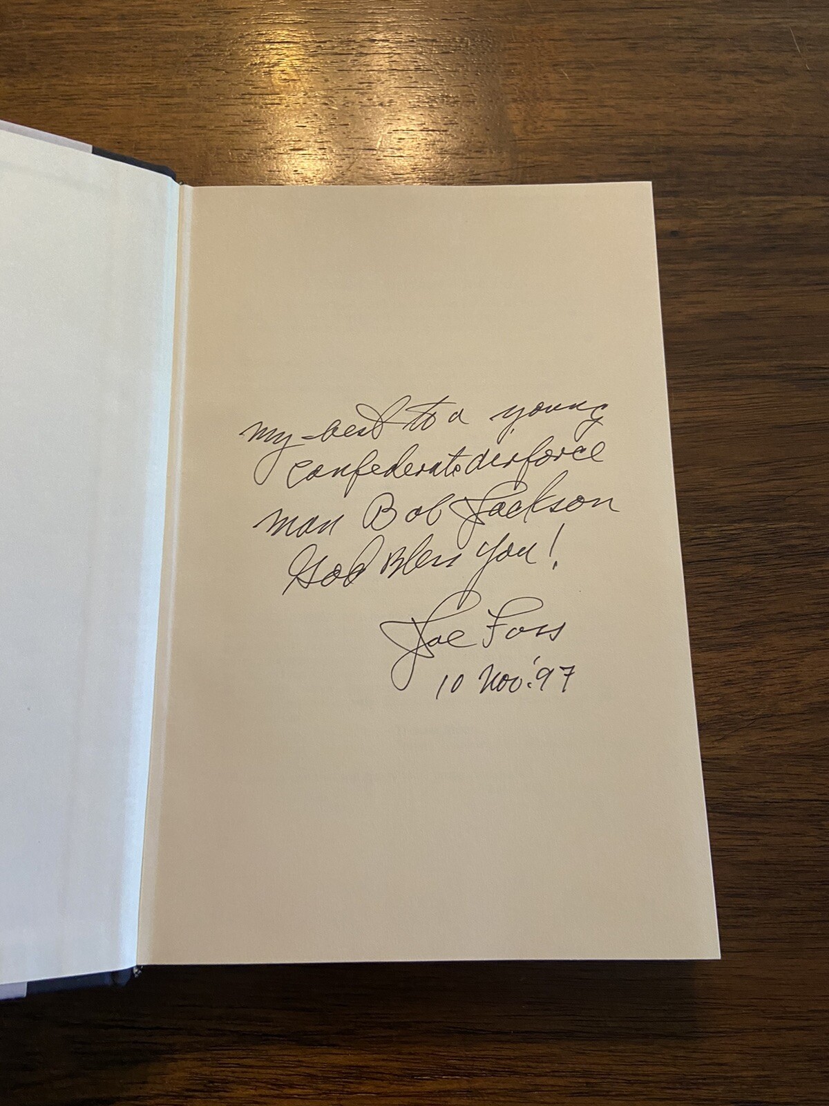 SIGNED A Proud American By Joe Foss 1st Printing First Edition 1992 Hardcover
