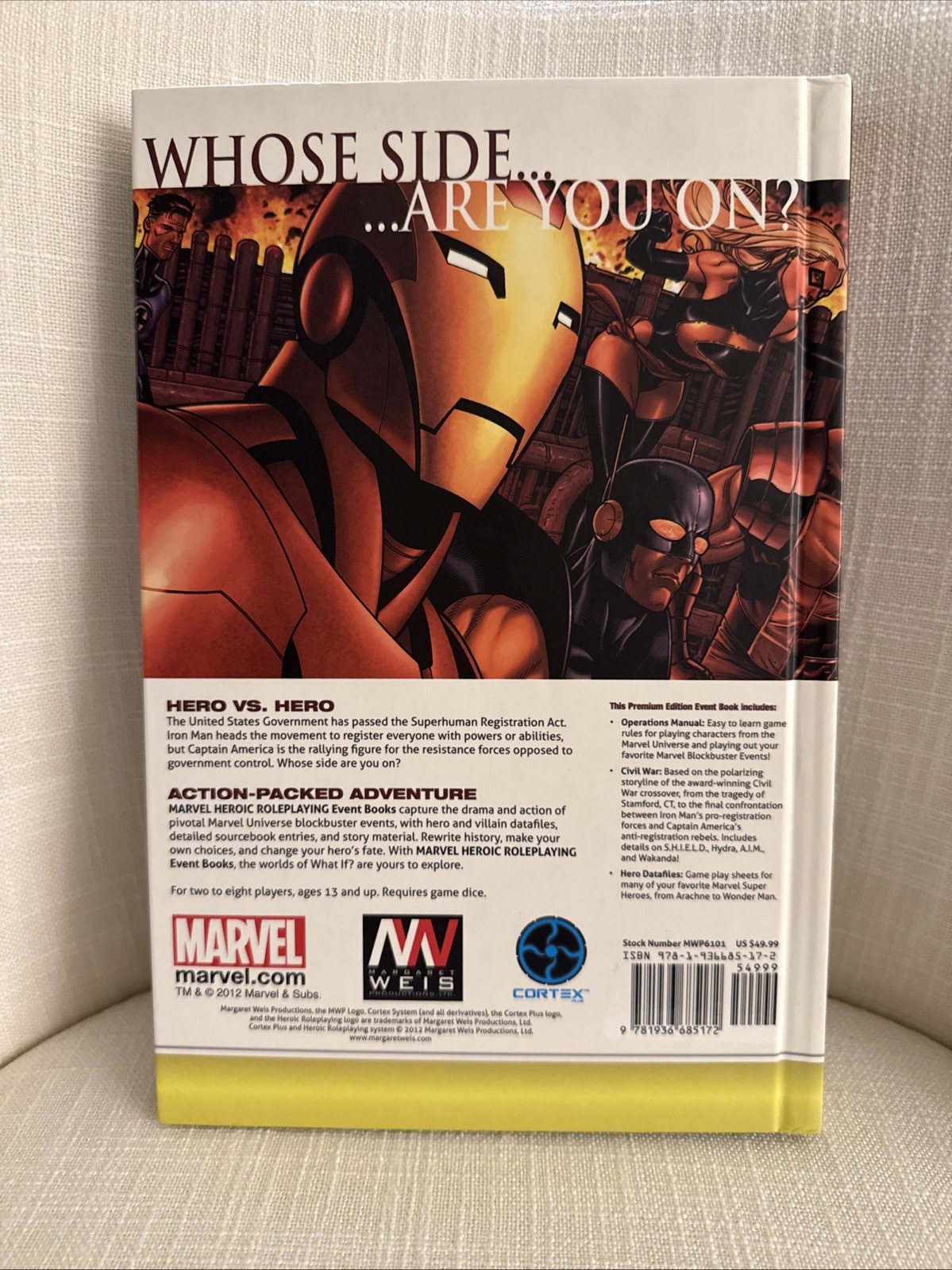 Marvel Heroic Roleplaying: Civil War Event Book Premium -hardcover Margaret Weis