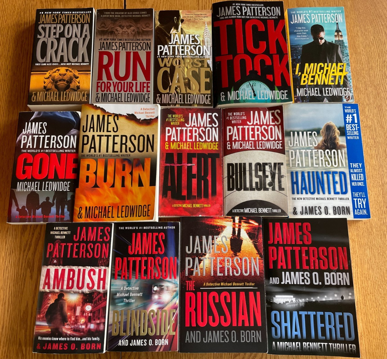 James Patterson MICHAEL BENNETT Series Complete 1-14 Book Set Paperback Lot