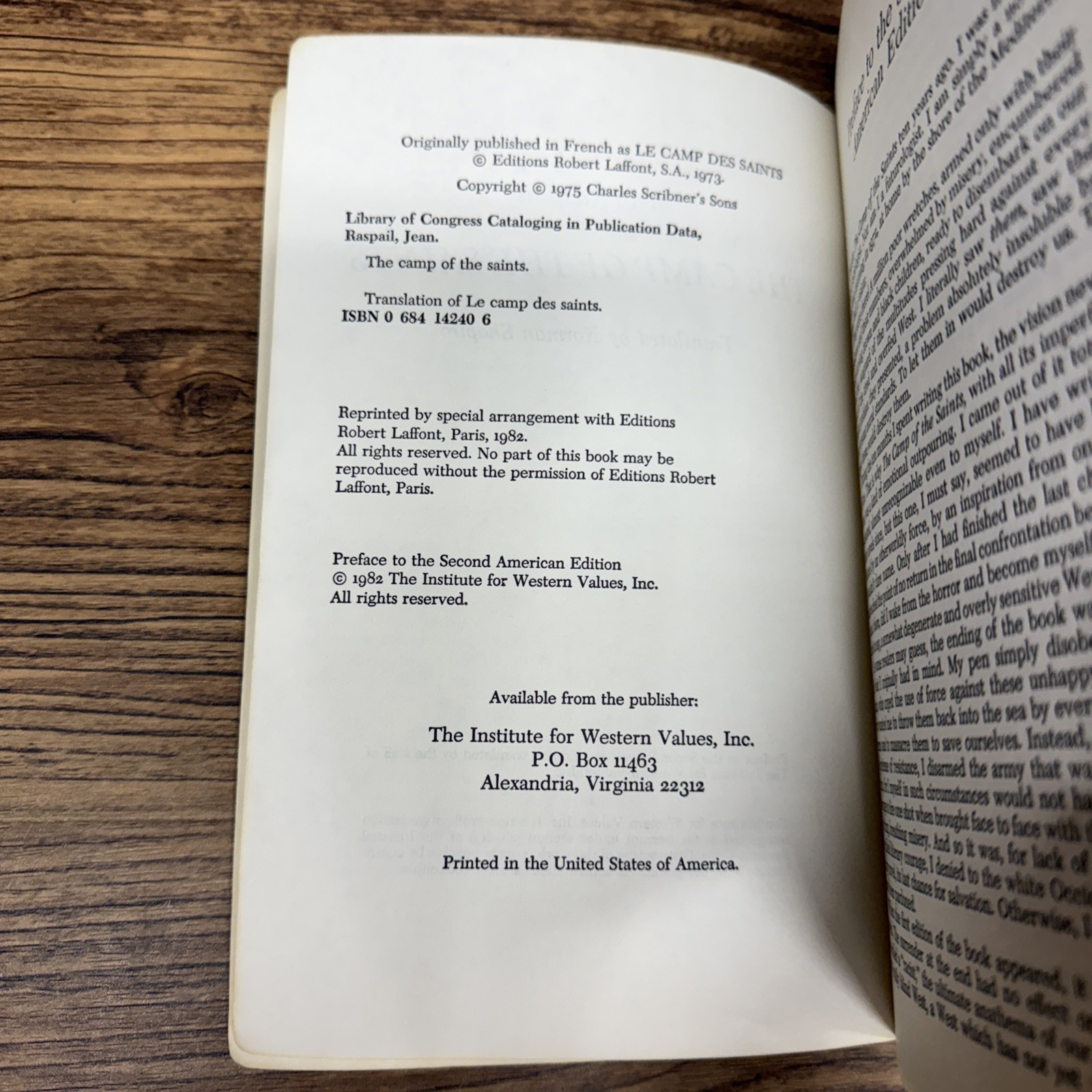 The Camp of the Saints by Jean Raspail ~ 1975 **PAPERBACK**