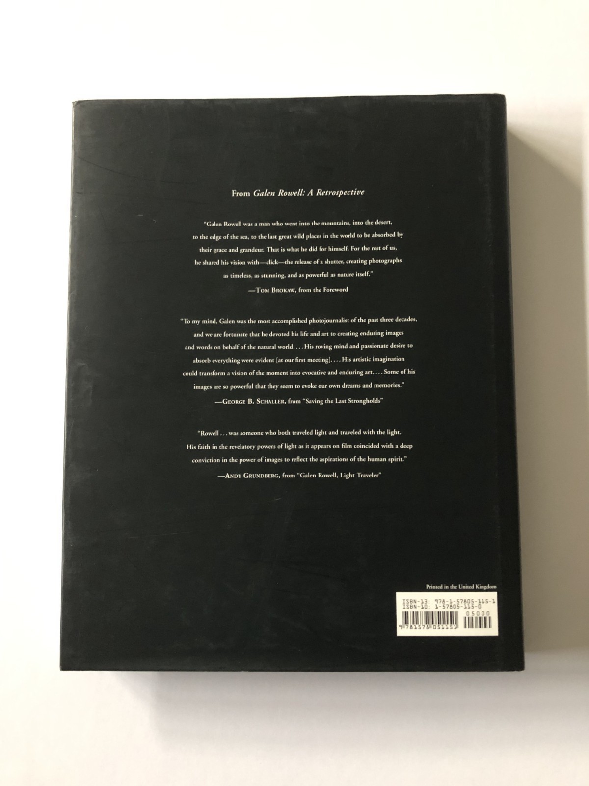 Galen Rowell – ‘A Retrospective’ (2006) First Edition 13″h X 10.5″w 288 Pages