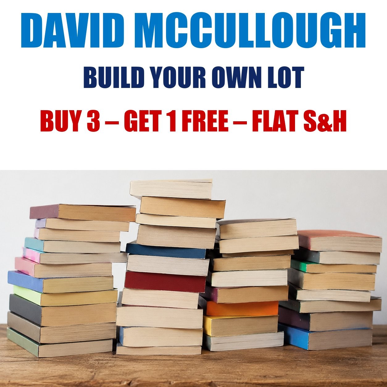 David Mccullough Paperback Books – Build Your Own Book Lot – Flat Shipping