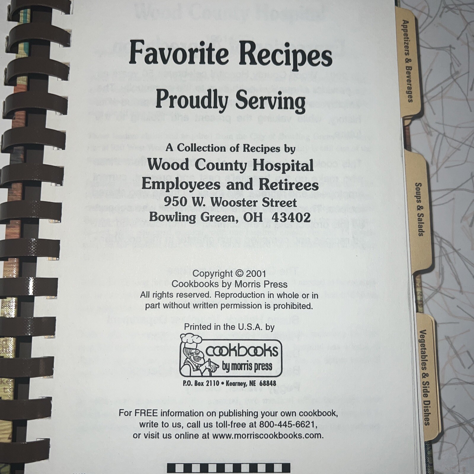 Favorite Recipes Wood County Hospital Employees And Retirees 2001 – 184 Pages