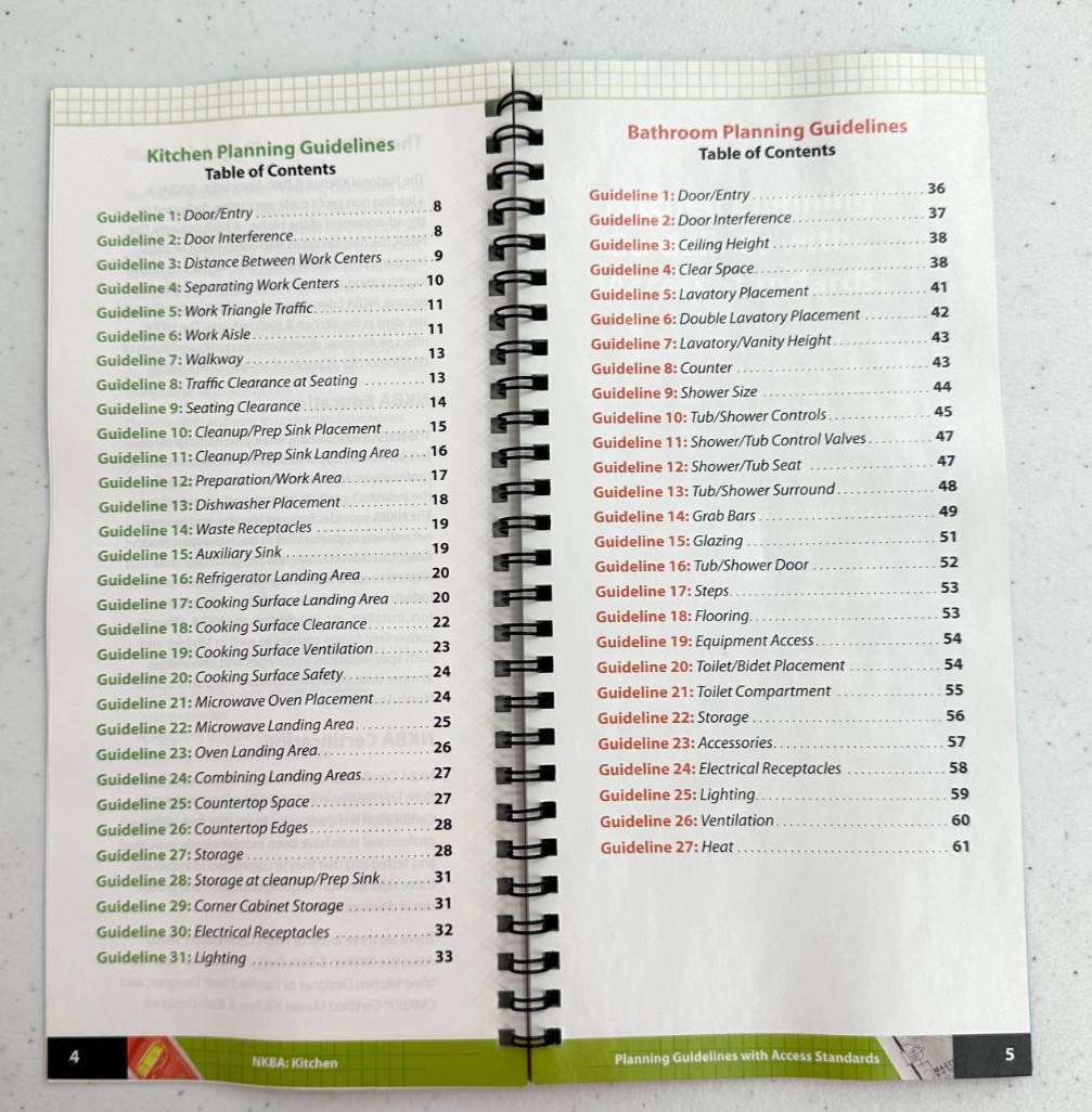 NKBA Kitchen & Bathroom Planning Guidelines With Access Standards Paperback
