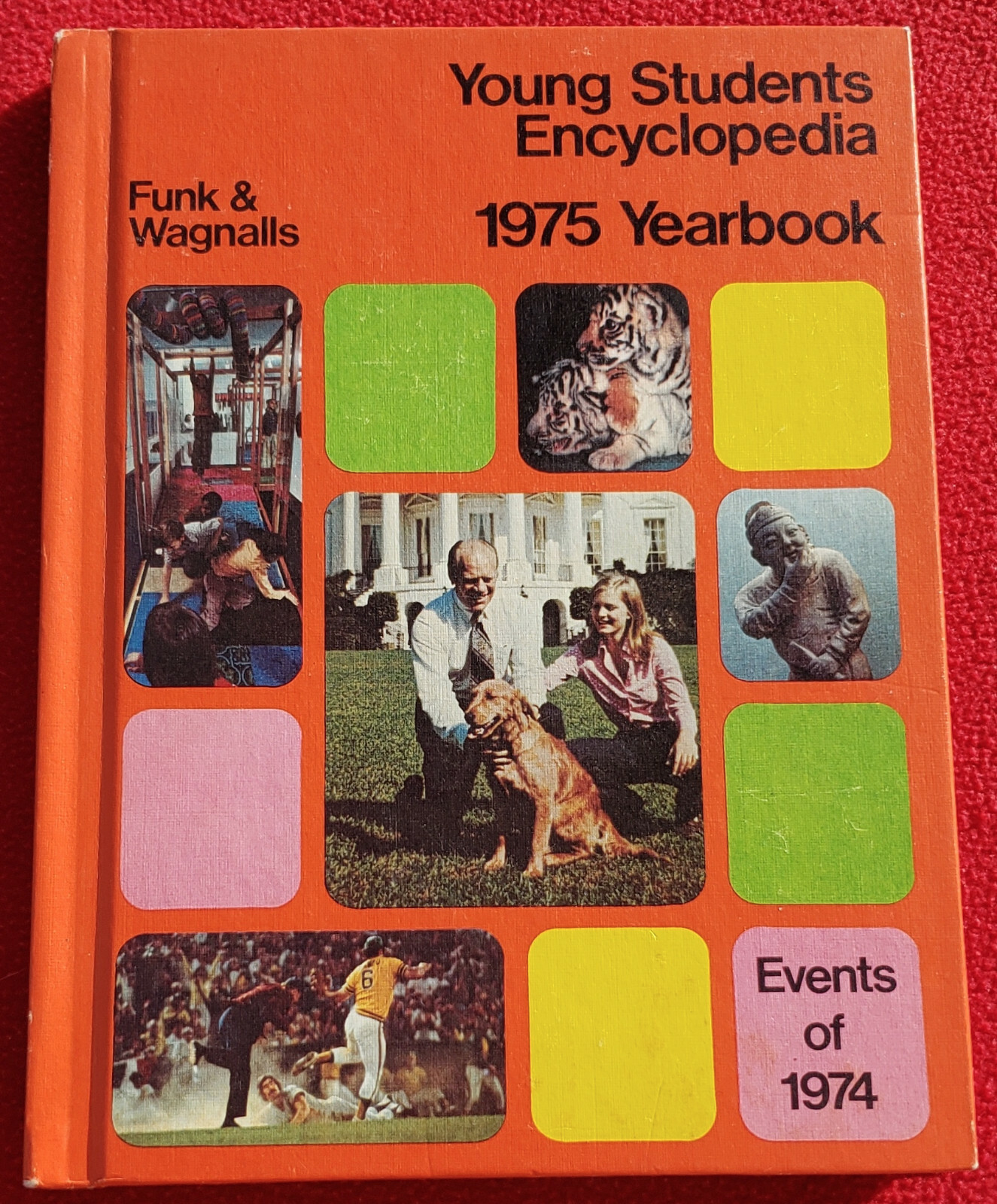 1975 Yearbook Young Students Encyclopedia – Events Of 1974 Hardcover 160 Pages