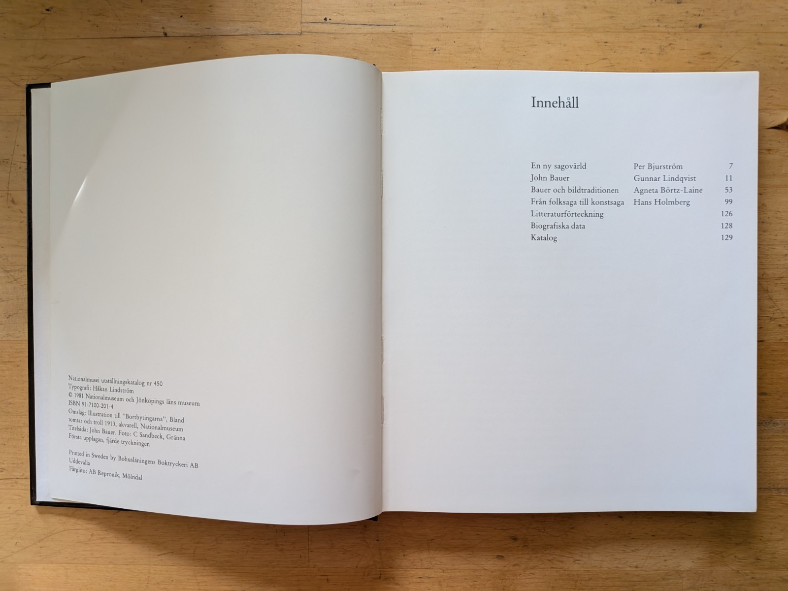 JOHN BAUER – 1981 Nationalmuseum Exhibition Book Hardcover (SWEDISH LANGUAGE)