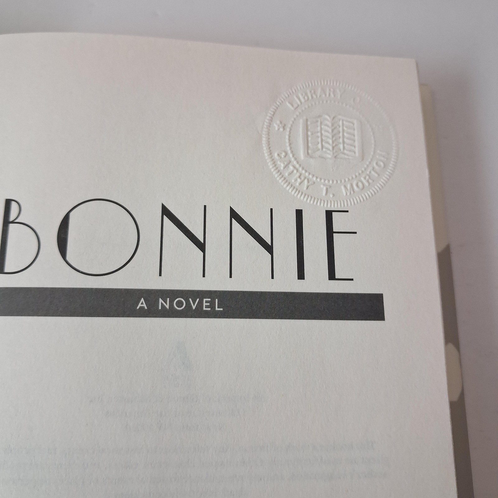 Bonnie Christina Schwarz Atria Books White HC Dust Jacket 2020 USA First Edition