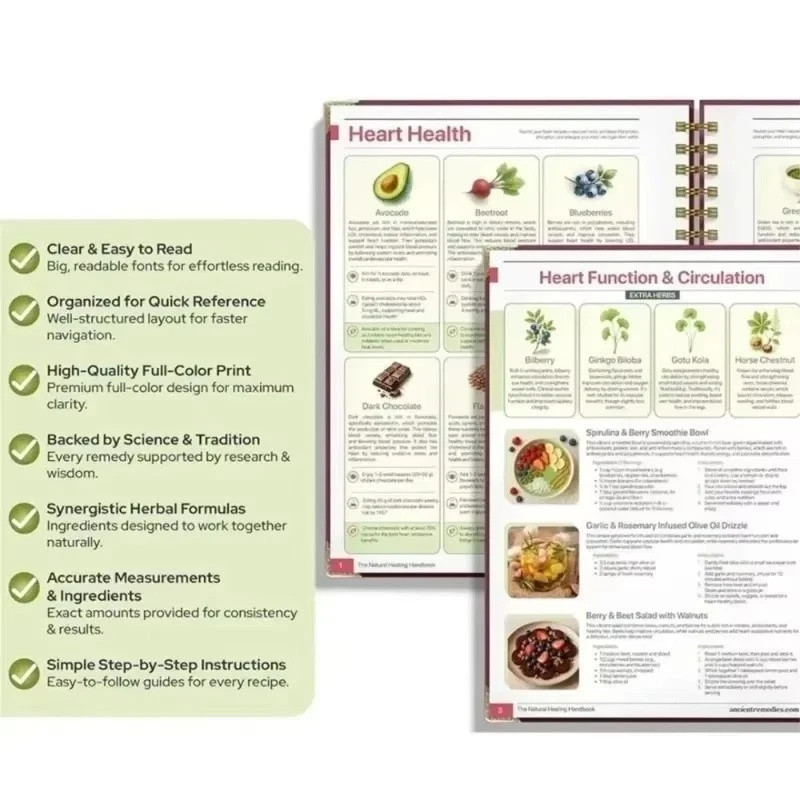 The Natural Healing Handbook – Ancient Herbal Remedies Spiral-Bound Guide