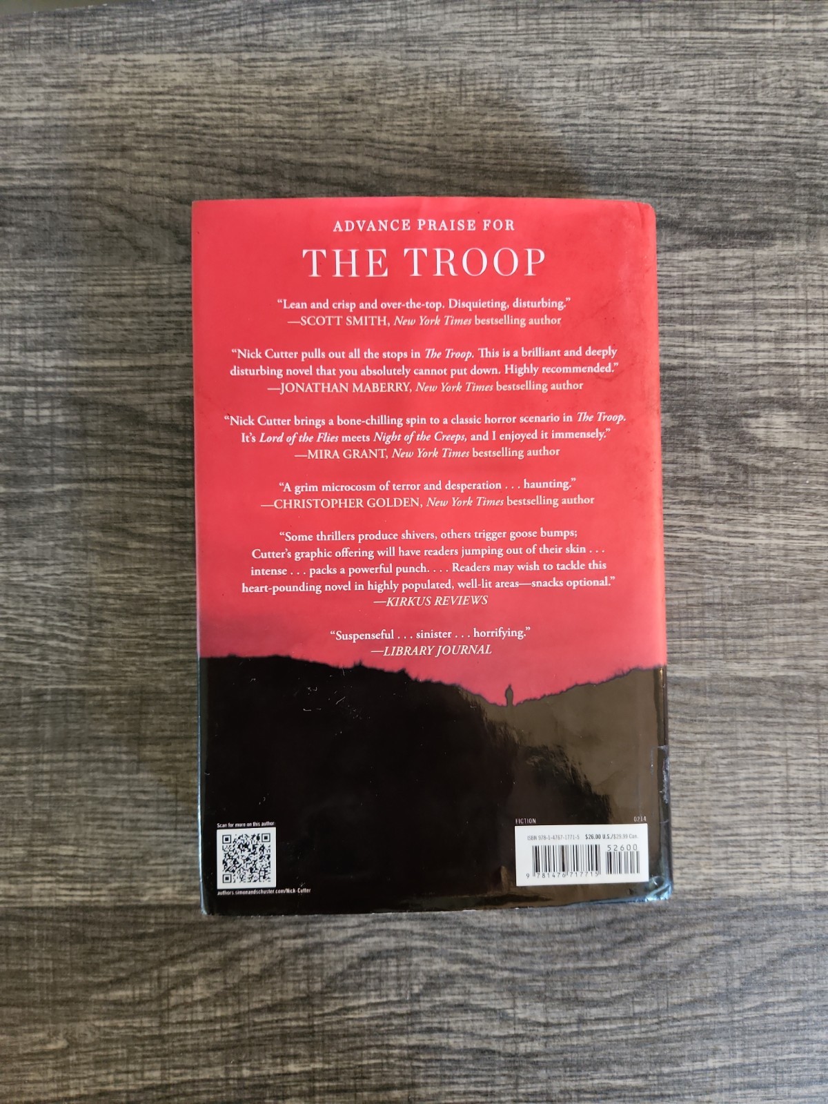 The Troop Nick Cutter First Edition First Print Hardcover Horror Fiction Rare