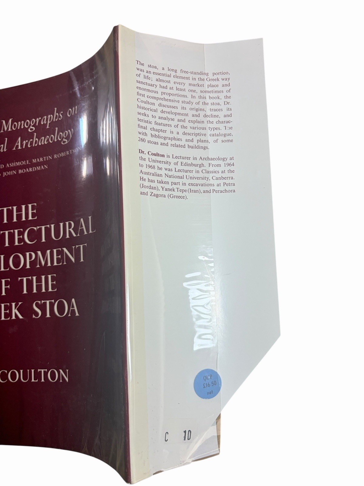 The Architectural Development of the Greek Stoa Coulton 1976 Oxford Architecture