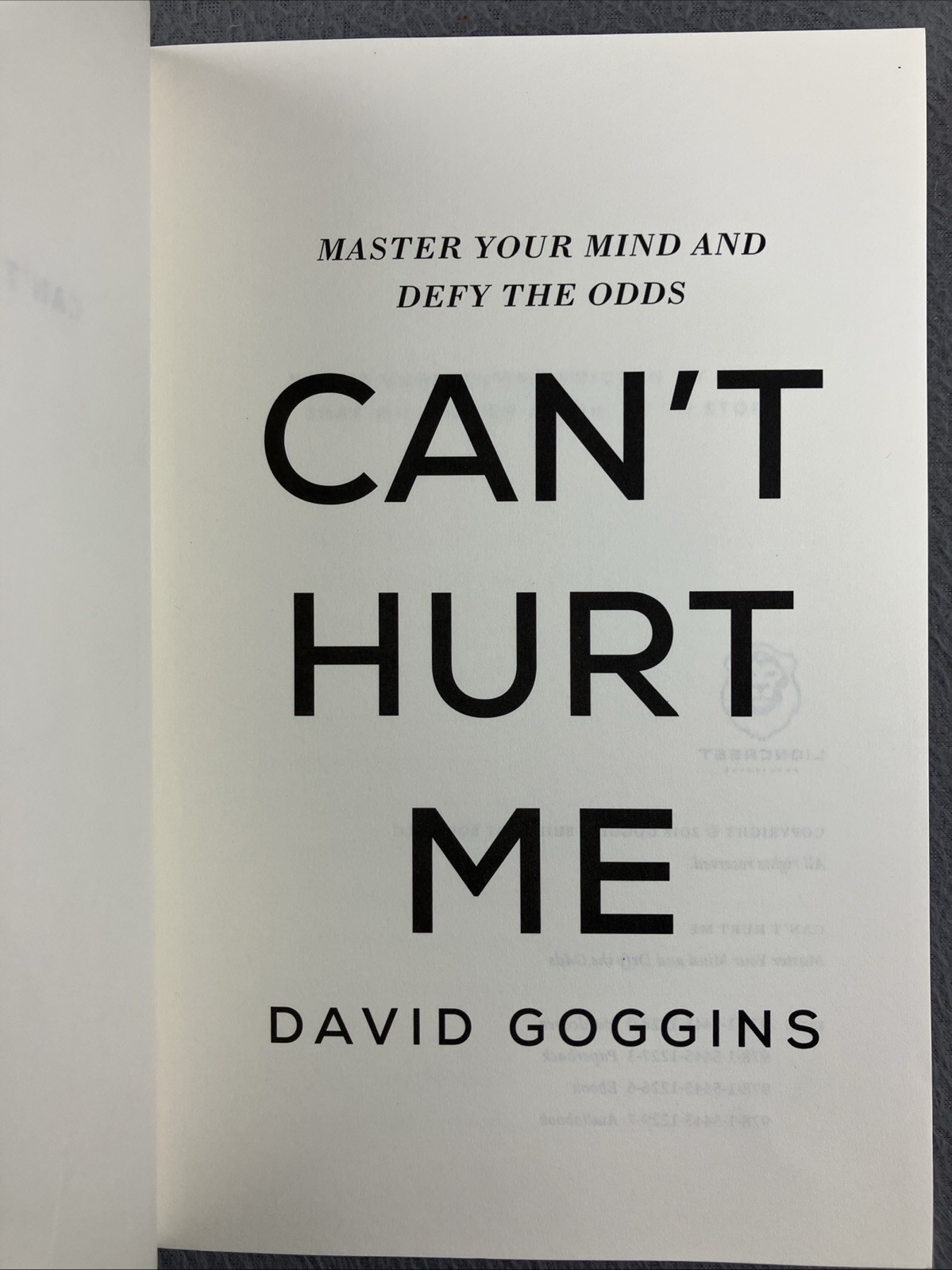 Can’t Hurt Me: Master Your Mind and Defy the Odds by David Goggins Paperback