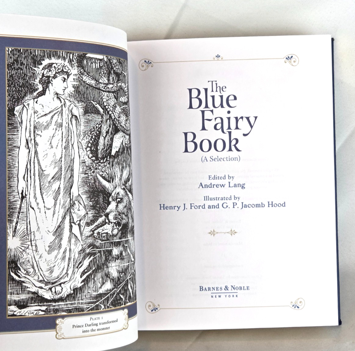 THE BLUE FAIRY BOOK Andrew Lang Illustrated Bonded Leather Gilded Pages *SEALED*